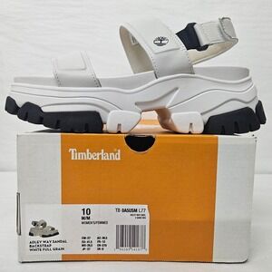 Timberland Adley Way Backstrap Platform Sandal TB0A5USM White‎ Women's Size 10